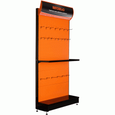 Изложбен щанд с рафтове и стелажи